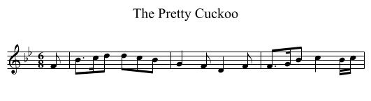 Pretty Cuckoo, The - staff notation