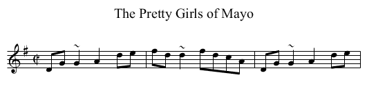 Pretty Girls of Mayo, The - staff notation