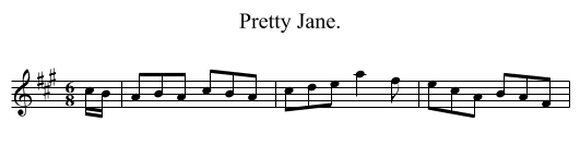 Pretty Jane. - staff notation