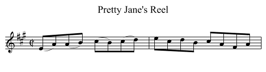 Pretty Jane's Reel - staff notation