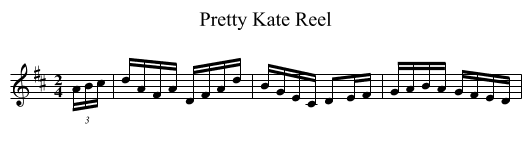 Pretty Kate Reel - staff notation