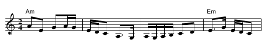 Pretty Little Dog - staff notation