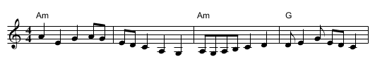 Pretty Little Dog - staff notation