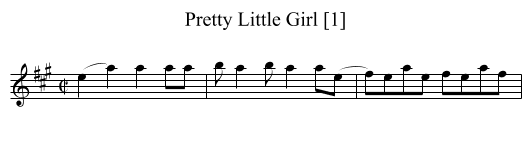 Pretty Little Girl [1] - staff notation