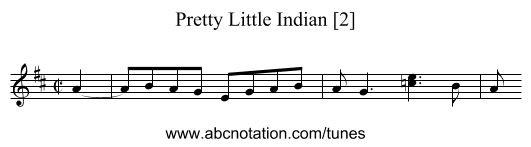 Pretty Little Indian [2] - staff notation