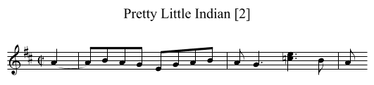Pretty Little Indian [2] - staff notation