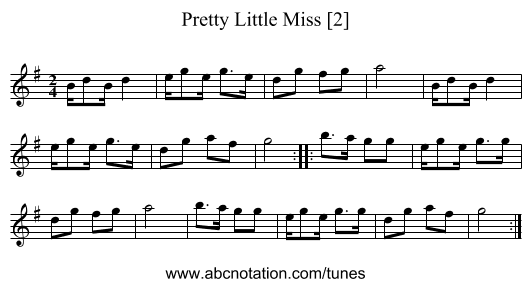 Pretty Little Miss [2] - staff notation