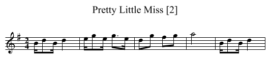 Pretty Little Miss [2] - staff notation