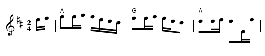 Pretty Little Widder - staff notation