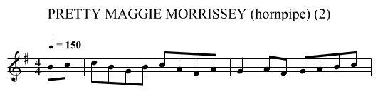 PRETTY MAGGIE MORRISSEY (hornpipe) (2) - staff notation