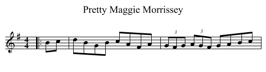 Pretty Maggie Morrissey - staff notation