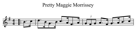 Pretty Maggie Morrissey - staff notation