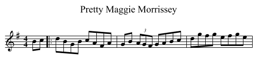 Pretty Maggie Morrissey - staff notation