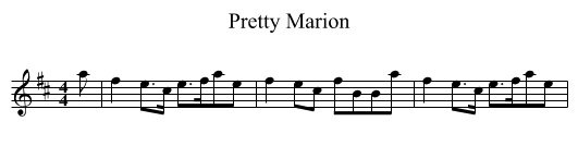 Pretty Marion - staff notation