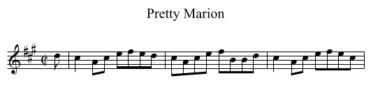 Pretty Marion - staff notation