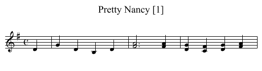 Pretty Nancy [1] - staff notation