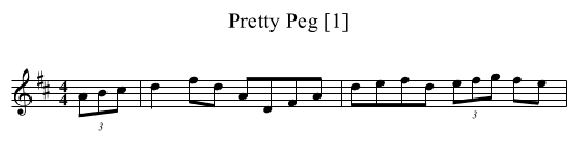 Pretty Peg [1] - staff notation