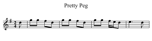 Pretty Peg - staff notation