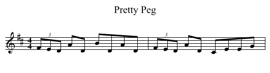 Pretty Peg - staff notation