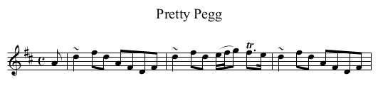Pretty Pegg - staff notation