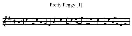 Pretty Peggy [1] - staff notation
