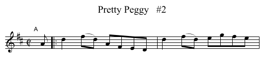 Pretty Peggy   #2 - staff notation