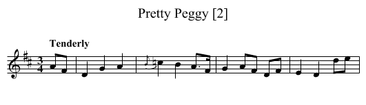 Pretty Peggy [2] - staff notation