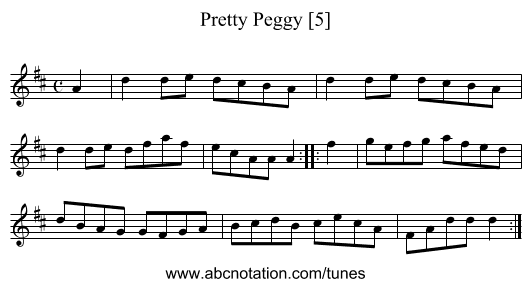 Pretty Peggy [5] - staff notation