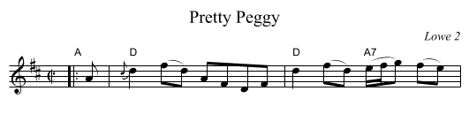 Pretty Peggy - staff notation