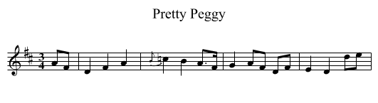 Pretty Peggy - staff notation