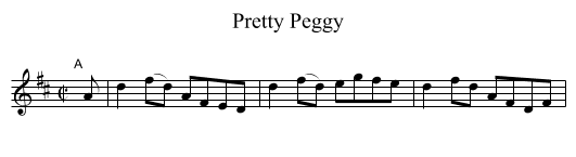 Pretty Peggy - staff notation