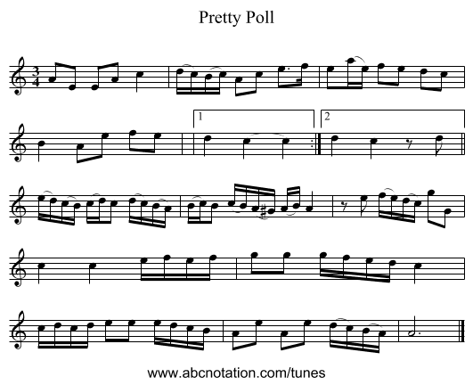 Pretty Poll - staff notation