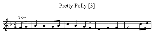 Pretty Polly [3] - staff notation