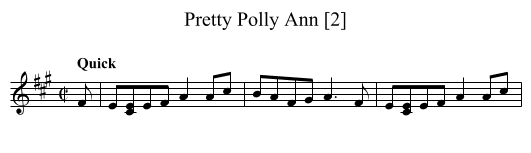 Pretty Polly Ann [2] - staff notation