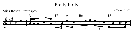 Pretty Polly - staff notation