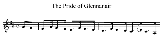 Pride of Glennanair, The - staff notation