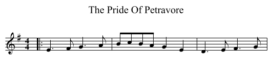 Pride Of Petravore, The  - staff notation