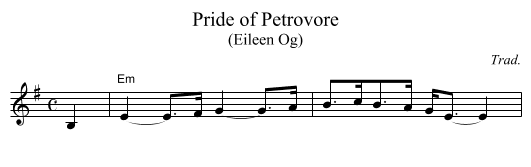 Pride of Petrovore - staff notation