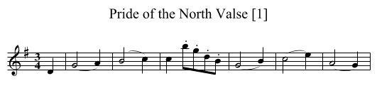 Pride of the North Valse [1] - staff notation