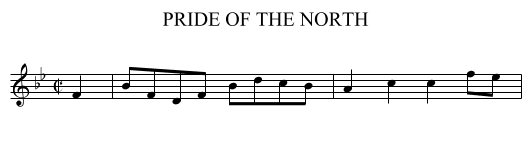 PRIDE OF THE NORTH - staff notation