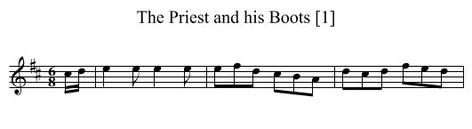 Priest and his Boots [1], The - staff notation