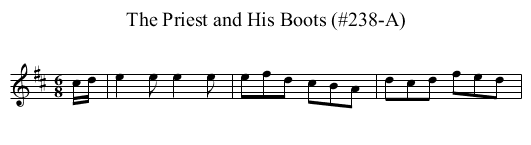 Priest and His Boots (#238-A), The - staff notation