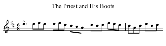 Priest and His Boots, The - staff notation