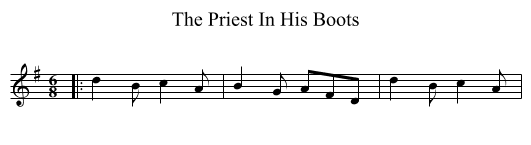 Priest In His Boots, The  - staff notation