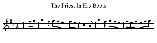 Priest In His Boots, The  - staff notation