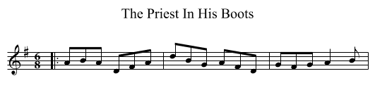 Priest In His Boots, The  - staff notation