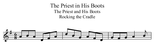 Priest in His Boots, The - staff notation