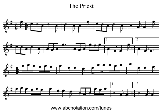 Priest, The - staff notation