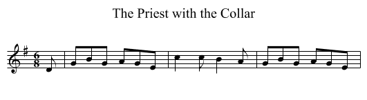 Priest with the Collar, The - staff notation