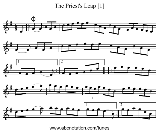 Priest's Leap [1], The - staff notation